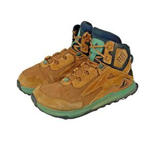 Altra Lone Peak Hiker 2 Boots Mens 9.5 Brown Mint Suede High Zero Drop Hiking